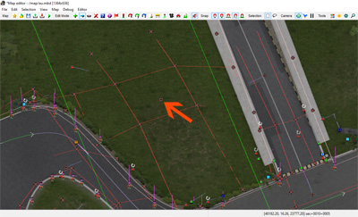 Главная нода Bezier patch в map editor ETS 2