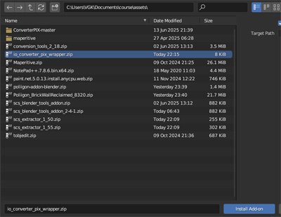 Подключение дополнения в программе Blender 3.6.0
